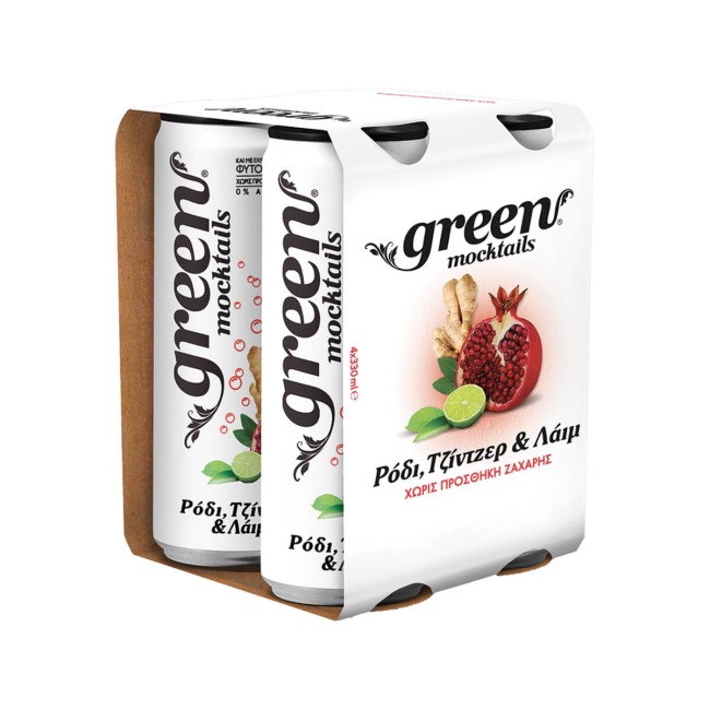 Green Mocktails Pomegranate Ginger & Lime 4x330ml