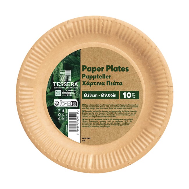 Tessera Πιάτα Χάρτινα 23cm 10τμχ
