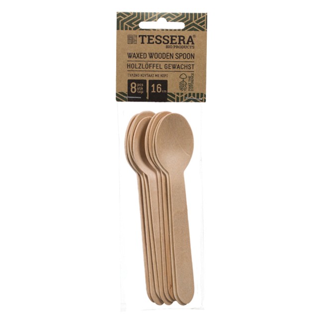 Tessera Κουτάλι Ξύλινο 16cm 8τμχ