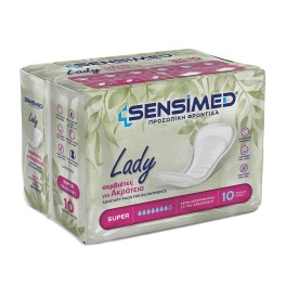 Sensimed Lady Σερβιέτες Ακράτειας Super 10τμχ