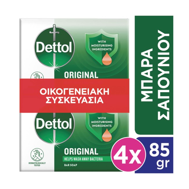 Dettol Σαπούνι Classic Οικογενειακή Συσκευασία 4x85gr