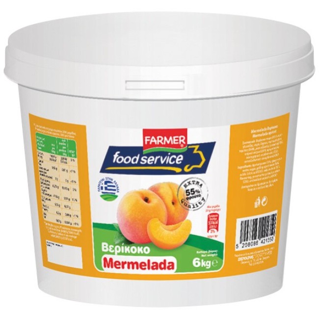 Farmer Mermelada 55% Βερίκοκο 6kg
