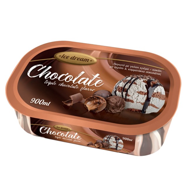 Ice Dream Παγωτό Τριπλή Σοκολάτα 900ml Ice Dream Παγωτό Τριπλή Σοκολάτα 900ml