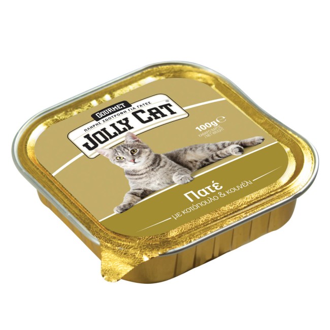 Jolly Cat Τροφή Γάτας Κοτόπουλο Κουνέλι 100g