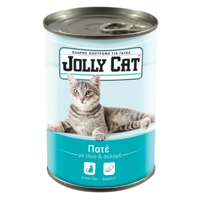 Jolly Cat Τροφή Γάτας Πατέ Τόνος Σολωμός 400gr