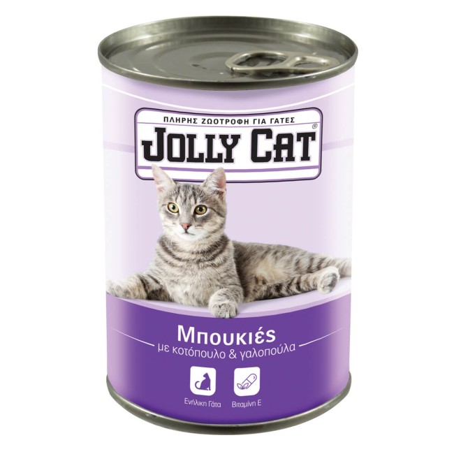 Jolly Cat Τροφή Γάτας Κοτόπουλο Γαλοπούλα 405g