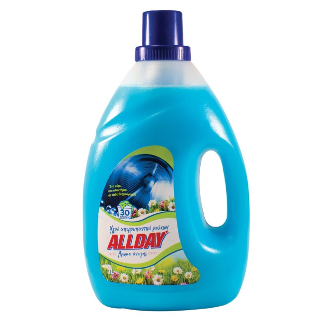 Allday Υγρό Απορρυπαντικό Πλυντηρίου Ρούχων Άνοιξη 30μεζ 3lt