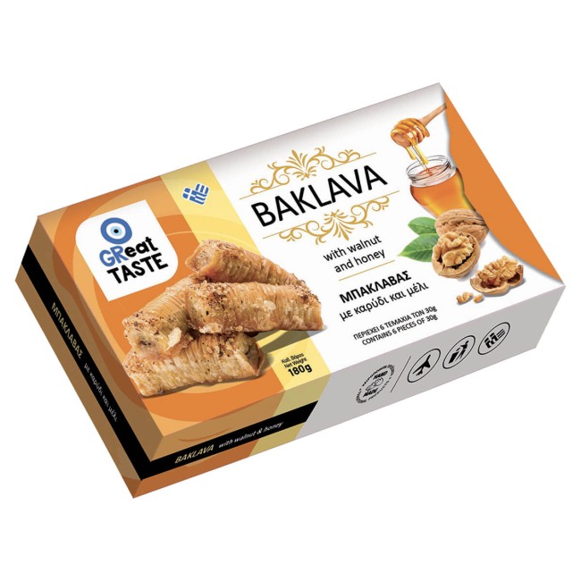 Great Taste Μπακλαβάς Με Μέλι & Καρύδι 180gr
