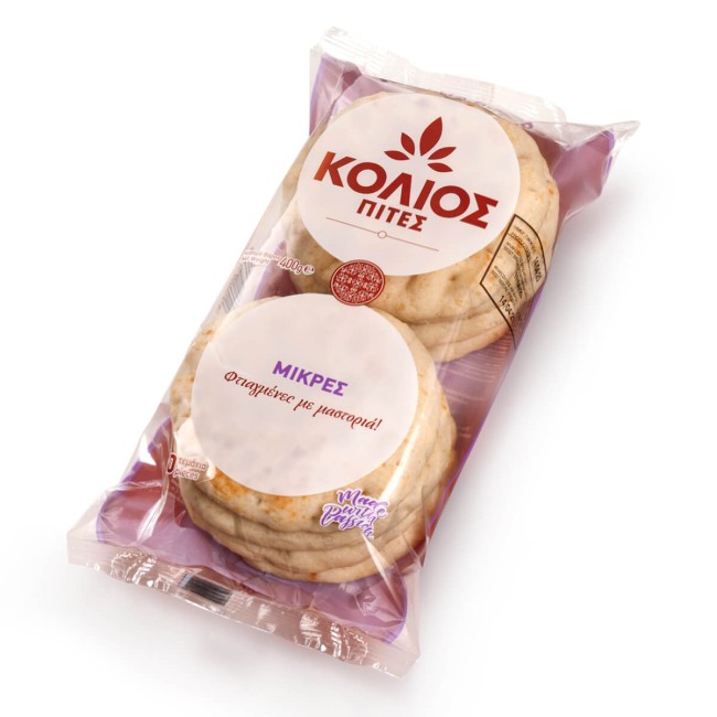 Κολιός Πίτες Για Σουβλάκια Μικρές Κατεψυγμένες 10 Τεμάχια 400g