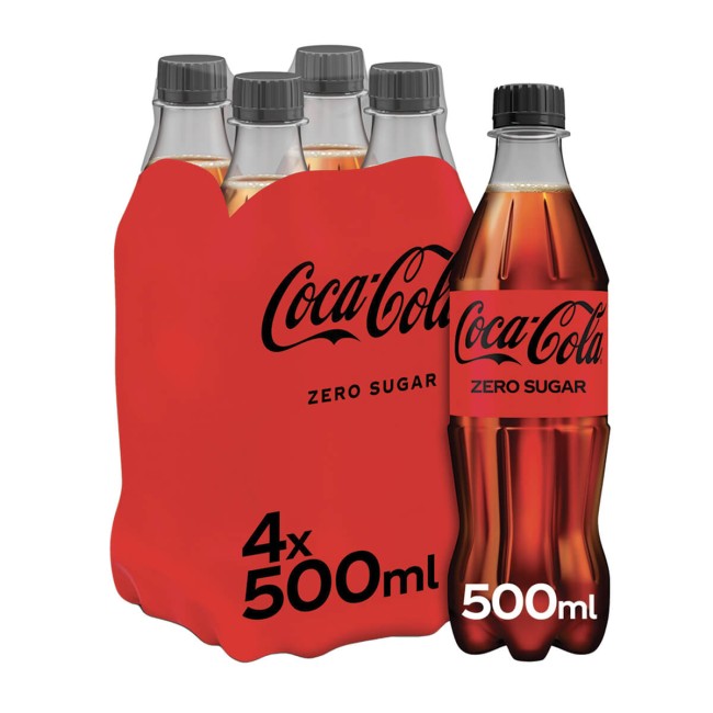 COCA COLA ZERO 500MLx4 PET Cola