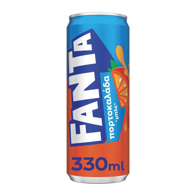Fanta Αναψυκτικό Πορτοκαλάδα Χωρίς Ανθρακικό Sleek 330ml Πορτοκαλάδα