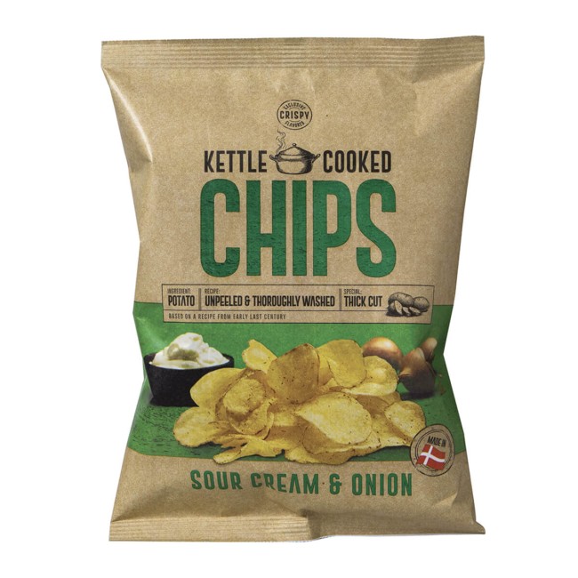 Kettle Cooked Πατατάκια Sour Cream & Κρεμμυδι 150gr