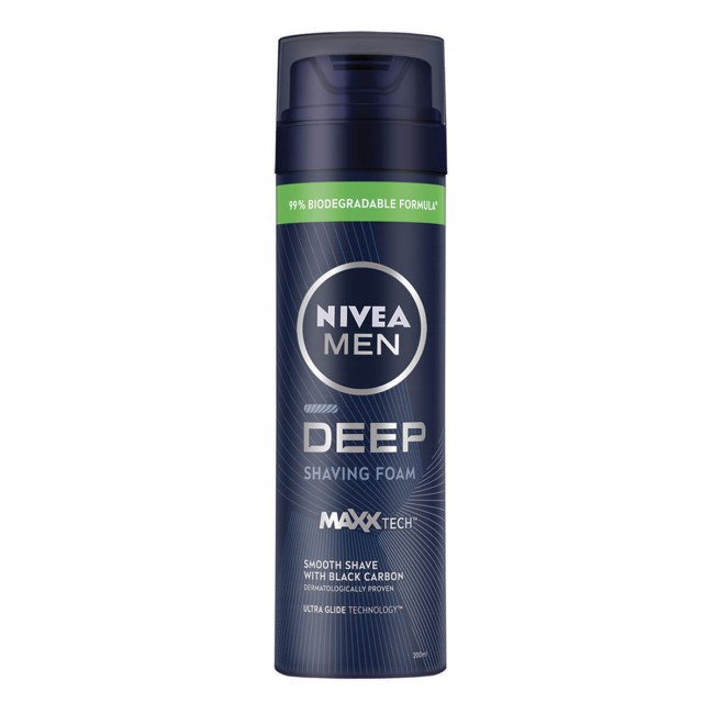 Nivea For Men Deep Αφρός Ξυρίσματος 200ml