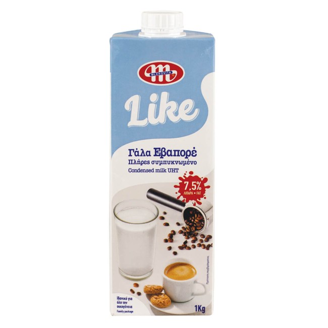 Like Γάλα Εβαπορέ Πλήρες 7,5%  1Kg