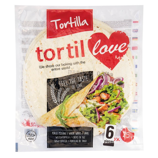 Tortillove Τορτίγιες Σίτου 25cm 6τμχ