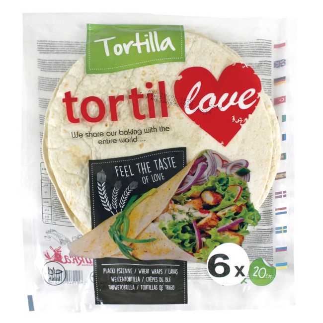 Tortillove Τορτίγιες Σίτου 20cm x 6 τμχ