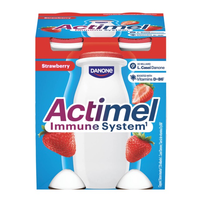 Actimel Ρόφημα Γιαουρτιού Φράουλα 4x100gr