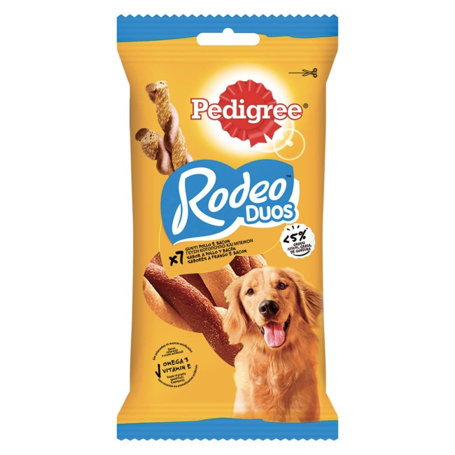 Pedigree Rodeo snack για σκύλους κοτόπουλο και μπέικον 7 τεμάχια λιχουδιές σκύλου