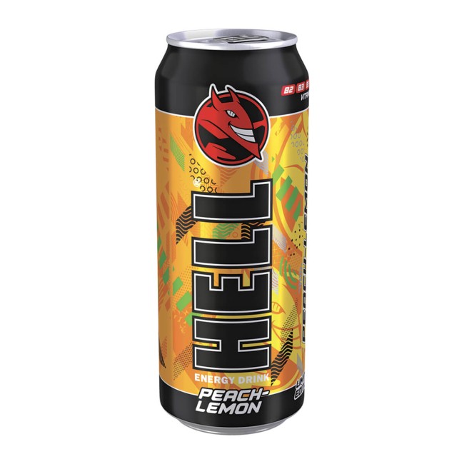 Hell Energy Drink Peach Lemon 500ml