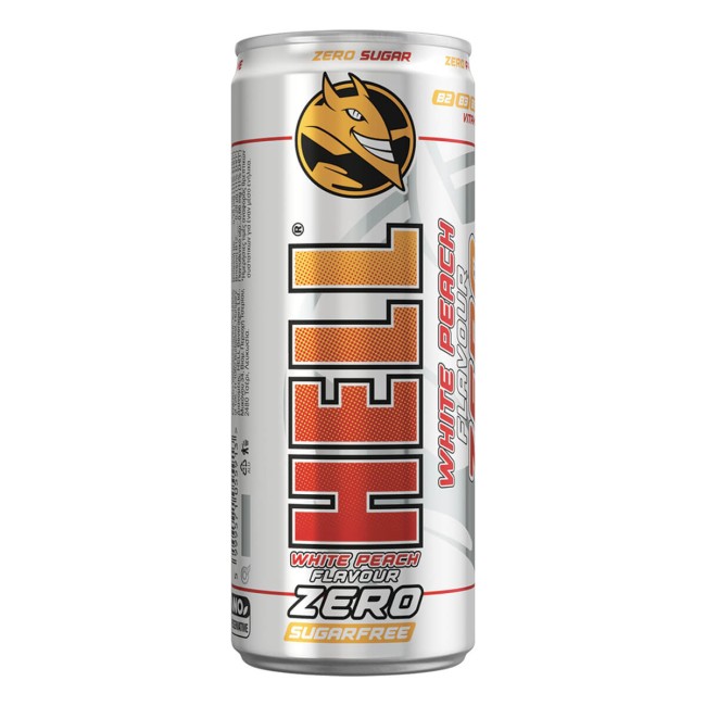 Hell Energy Drink Zero White Peach 250ml
