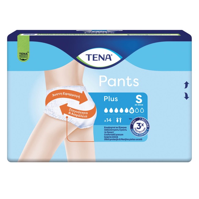 Tena Pants Plus Small Πάνες Ακράτειας 14τμχ Tena Pants Plus Small Πάνες Ακράτειας 14τμχ
