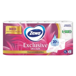 Zewa Exclusive Ultra Soft Χαρτί Υγείας 4φύλλων 8άρι 888g