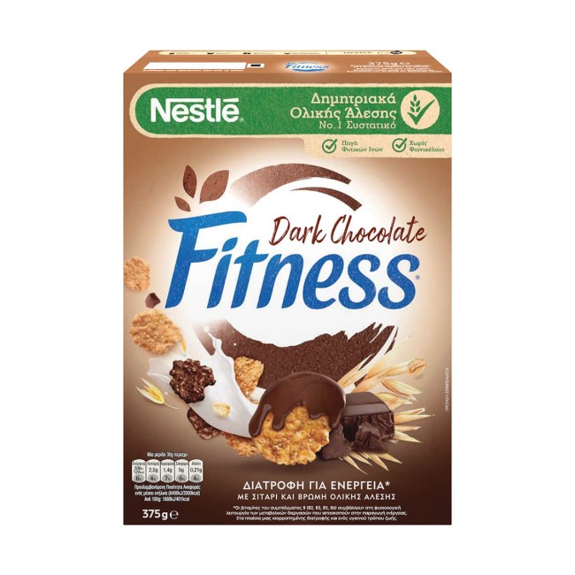 Fitness Δημητριακά Με Μαύρη Σοκολάτα 375g