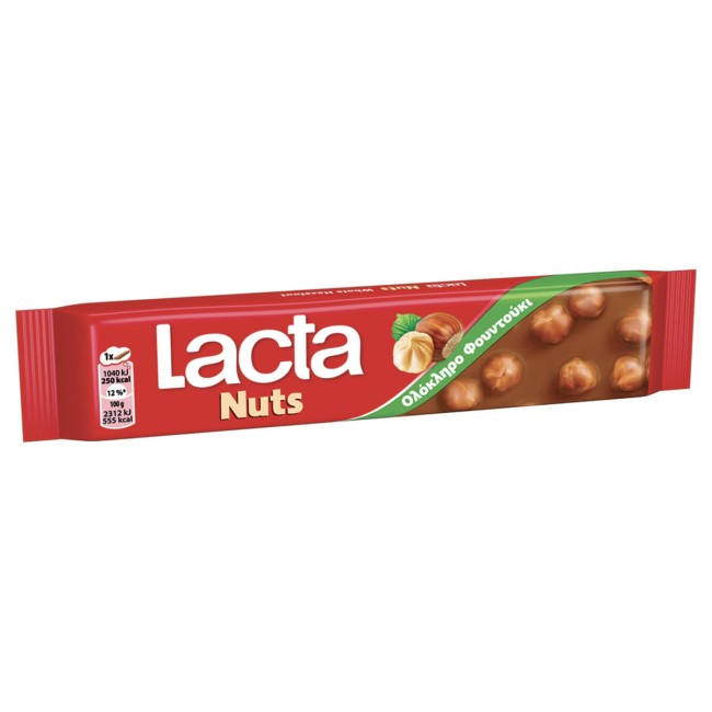Lacta Μπάρα Σοκολάτας Με Ολόκληρο Φουντούκι 45gr