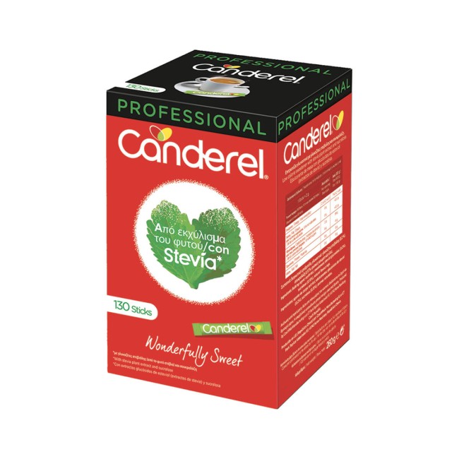 Canderel Green Με Γλυκαντικό Στέβια Υποκατάστατο Ζάχαρης 130 sticks