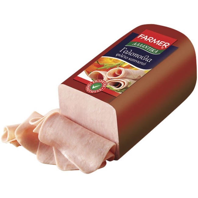 Farmer Γαλοπούλα Τετράγωνη Καπνιστή, 200gr ~ 10 φέτες