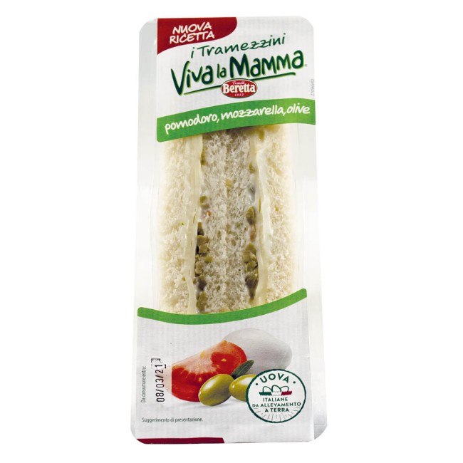 Fresco Sandwich Tramezzini Με Μοτσαρέλα Ντομάτα Πράσινες Ελιές 150g