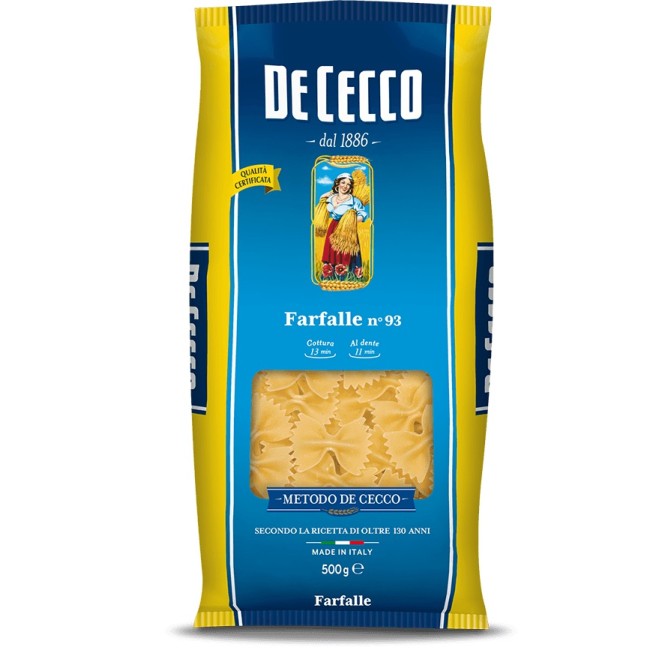 De Cecco Farfalle No.93 Ζυμαρικά 500gr