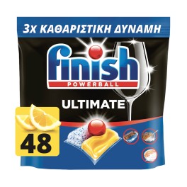Finish Κάψουλες Πλυντηρίου Πιάτων Ultimate Plus Lemon 48τμχ