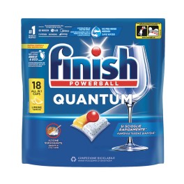 Finish  Κάψουλες Πλυντηρίου Πιάτων Quantum ALLin1 Lemon 18τμχ