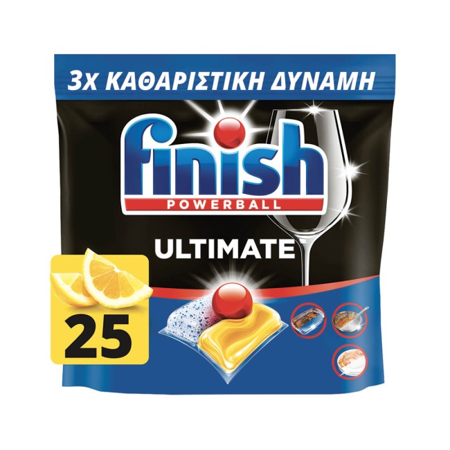 Finish  Κάψουλες Πλυντηρίου Πιάτων Ultimate ALLin1 Lemon 25τμχ