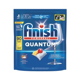 Finish Κάψουλες Πλυντηρίου Πιάτων Quantum All in 1 Lemon 90τμχ