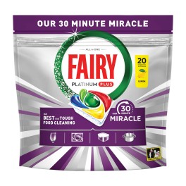 Fairy Platinum Plus Miracle Κάψουλες Πλυντηρίου Πιάτων 20τμχ