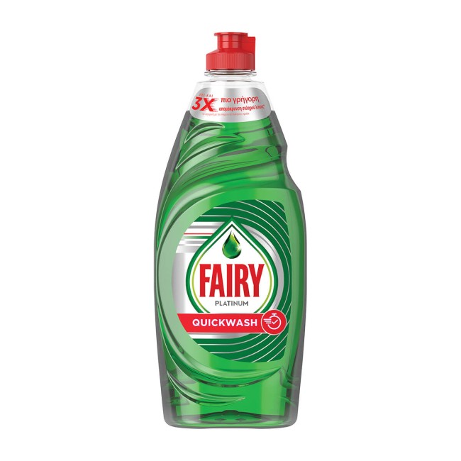 Fairy Platinum Quickwash Υγρό Πιάτων 654ml
