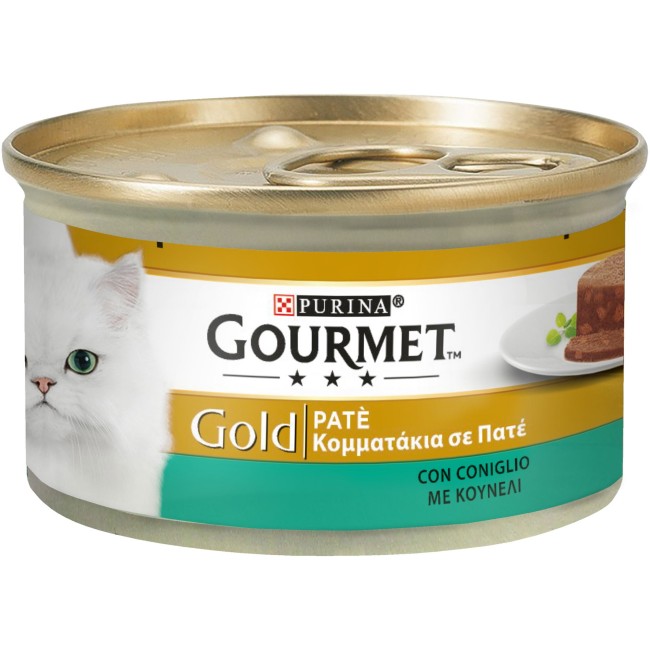 Gourmet Gold Cat Food Rabbit Pâté 85g Gourmet Gold υγρή τροφή γάτας πατέ κουνέλι 85g κονσέρβα
