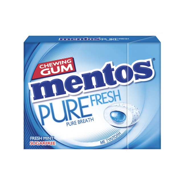Mentos Pure Fresh Τσίκλες Μέντα 20 κουφέτα 30gr