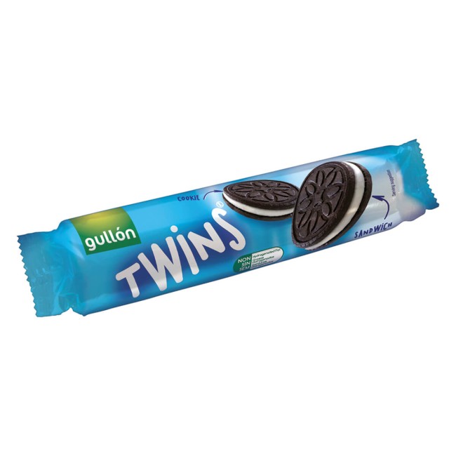 Gullon Μπισκότα Twin Cookie Γεμιστά Με Βανίλια 145g