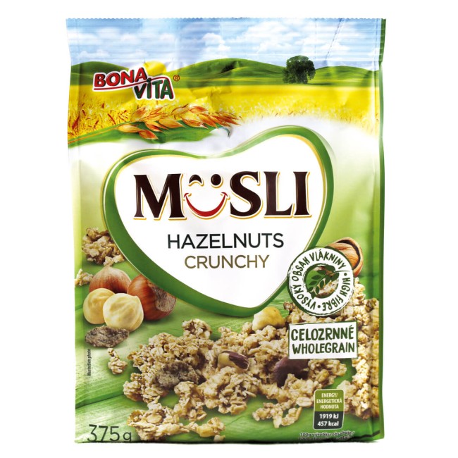 Bonavita Δημητριακά Musli με Φουντούκι & Μέλι  375gr