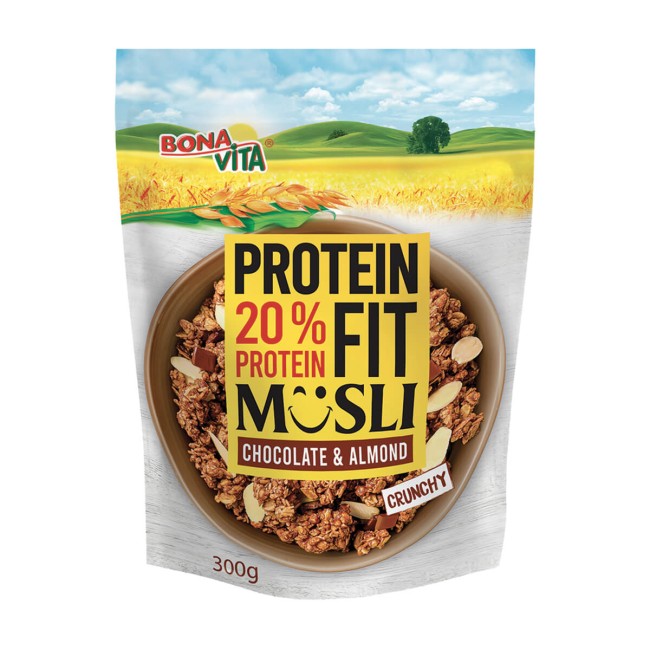 Bonavita Δημητριακά Musli Protein Σοκολάτα & Αμύγδαλο 300g