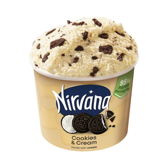 Nirvana Παγωτό Cookies & Cream Κύπελλο 150ml