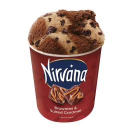 Nirvana Brownies & Salted Caramel Οικογενειακό 420ml