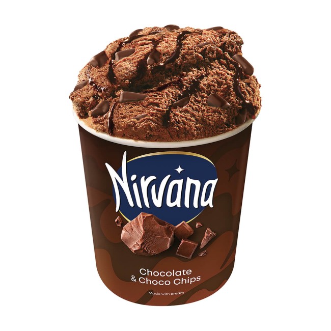 Nirvana Choco Chips Παγωτό 420ml Οικογενειακό