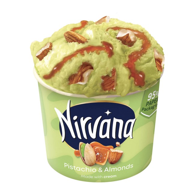 Nirvana Παγωτό με Φυστίκι & Αμύγδαλο Κύπελλο 150ml