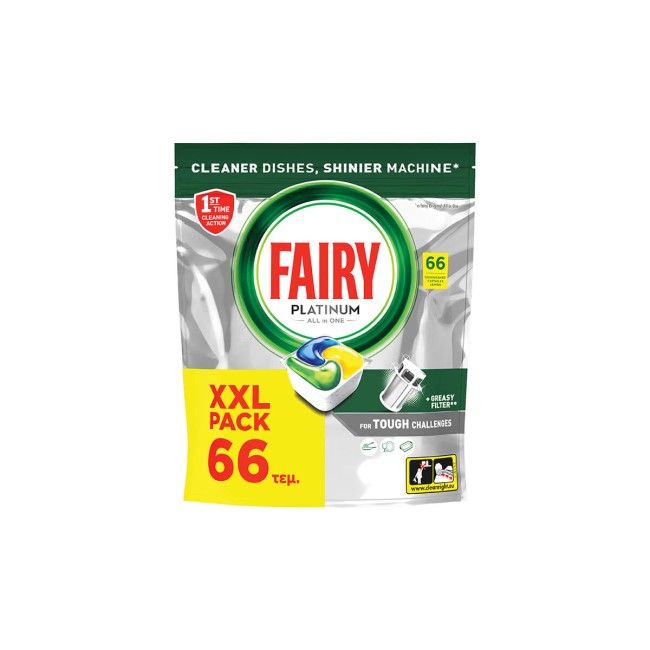 Fairy Platinum Κάψουλες Πλυντηρίου Πιάτων 66τμχ