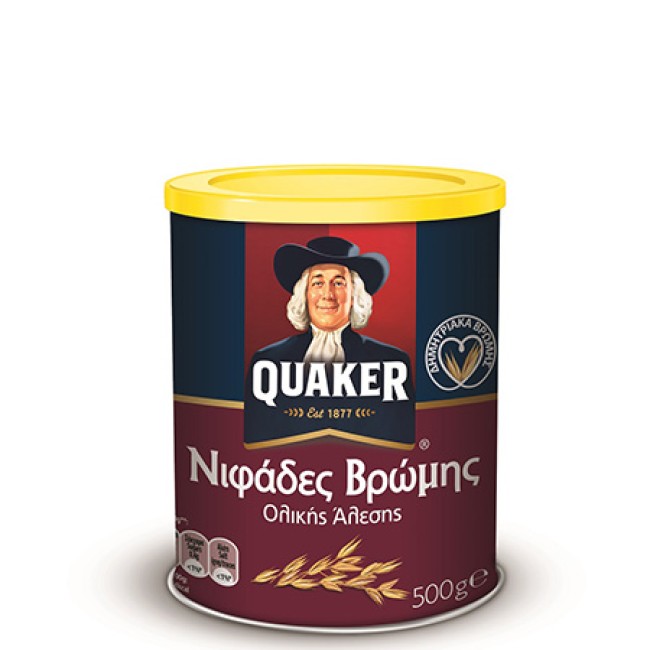 Quaker Νιφάδες Βρώμης Κουτί 500g Quaker Νιφάδες Βρώμης Κουτί 500g