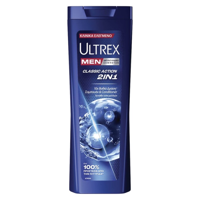 Ultrex Σαμπουάν Μαλλιών Αντρικό Classic 2 Σε 1 360ml